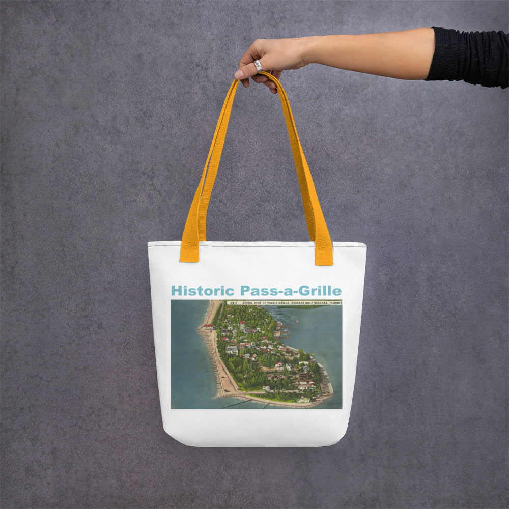 Historic Pass-a-Grille Aerial View Tote bag