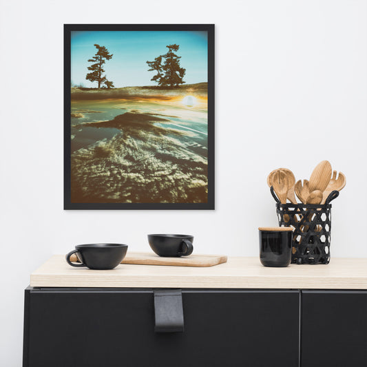 'Above The Clouds' framed poster of an original photomontage by Jon Butler