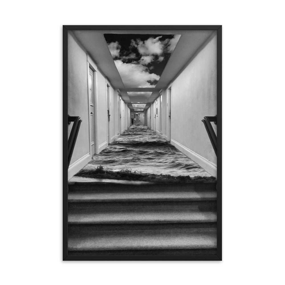 'Somewhere in Time' framed poster of an original photomontage by Jon Butler