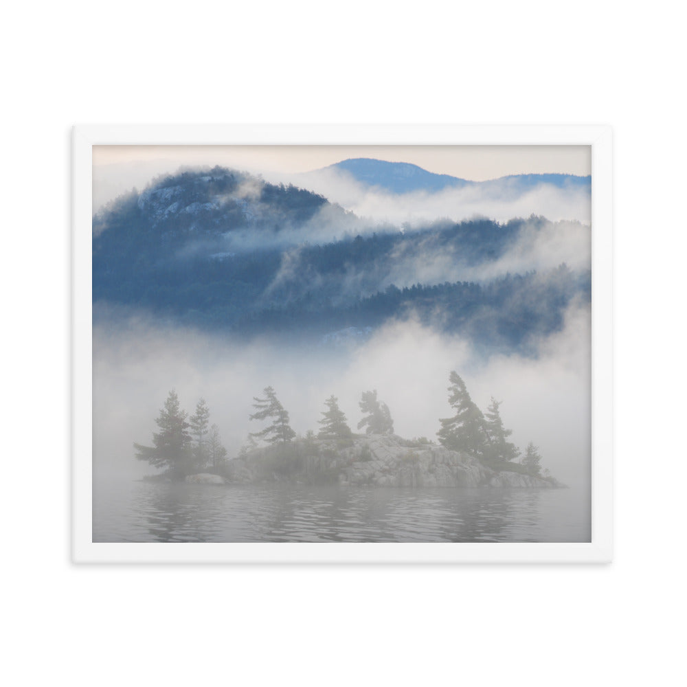 'Island Sequence' framed poster of an original photomontage by Jon Butler