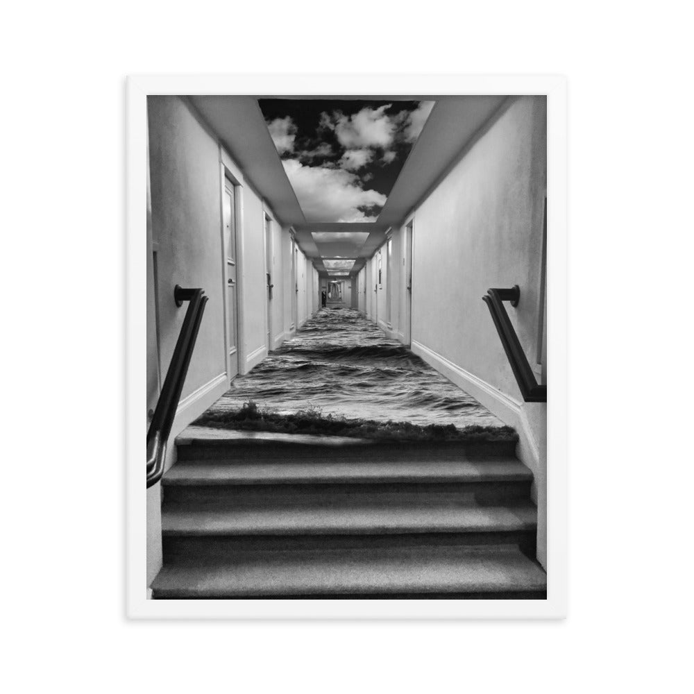 'Somewhere in Time' framed poster of an original photomontage by Jon Butler