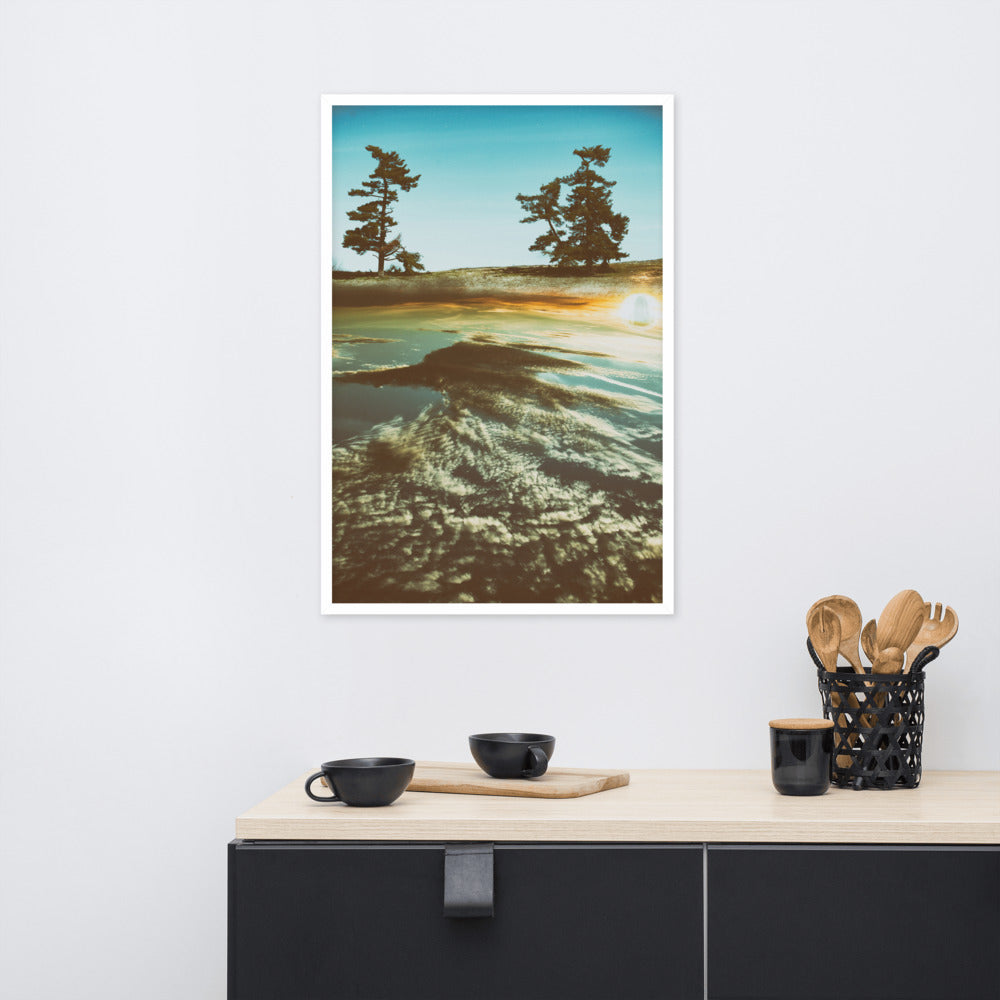 'Above The Clouds' framed poster of an original photomontage by Jon Butler