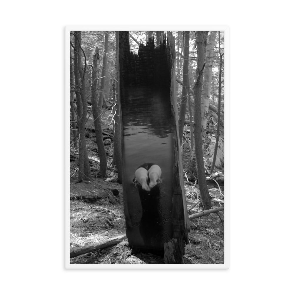 'Diving' framed poster of an original photomontage by Jon Butler