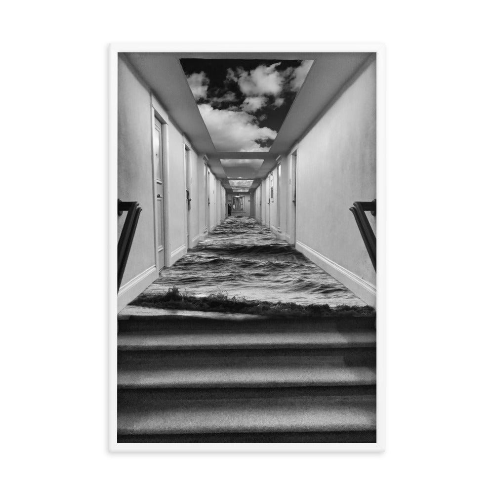 'Somewhere in Time' framed poster of an original photomontage by Jon Butler