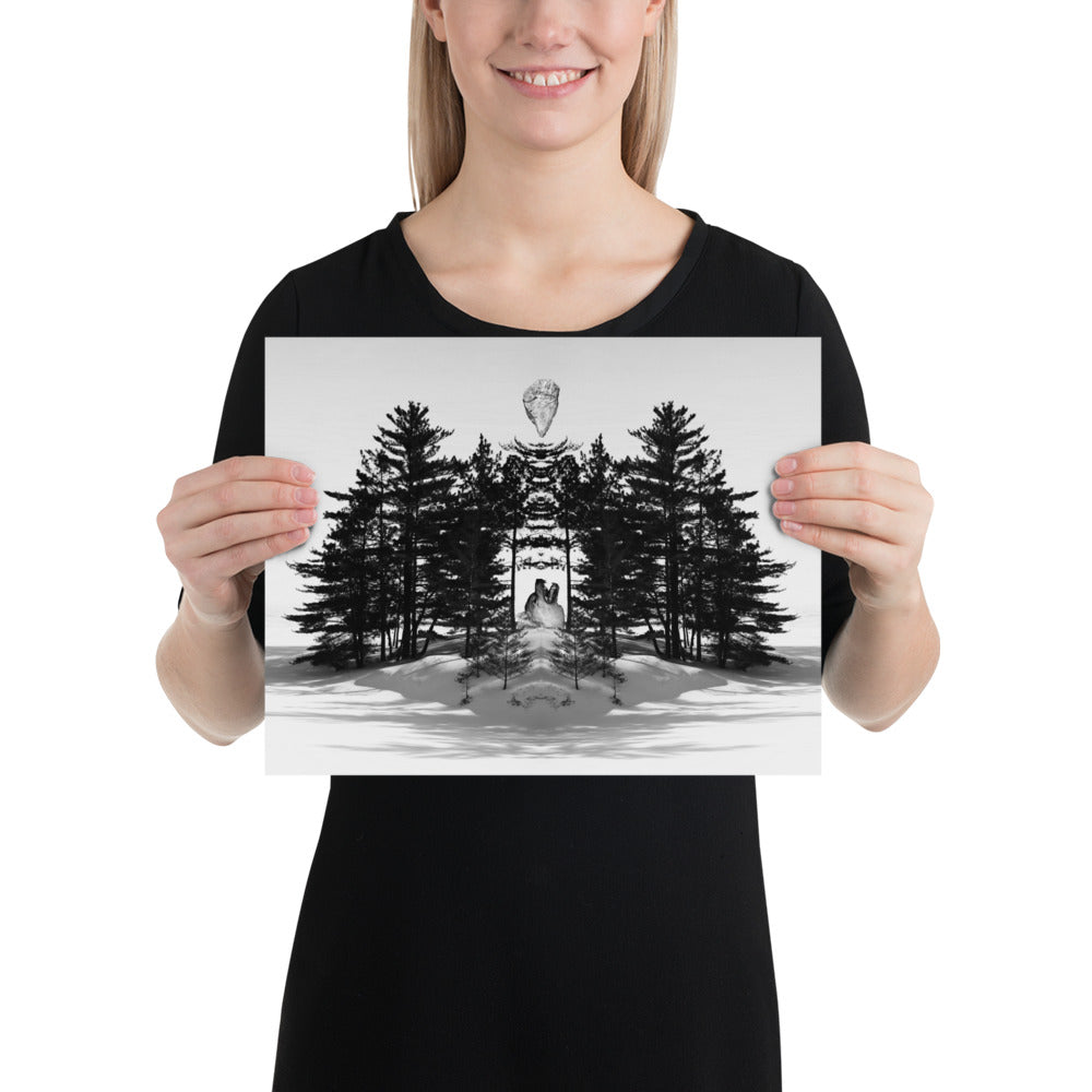 'Winter Sounds' poster of an original photomontage by Jon Butler