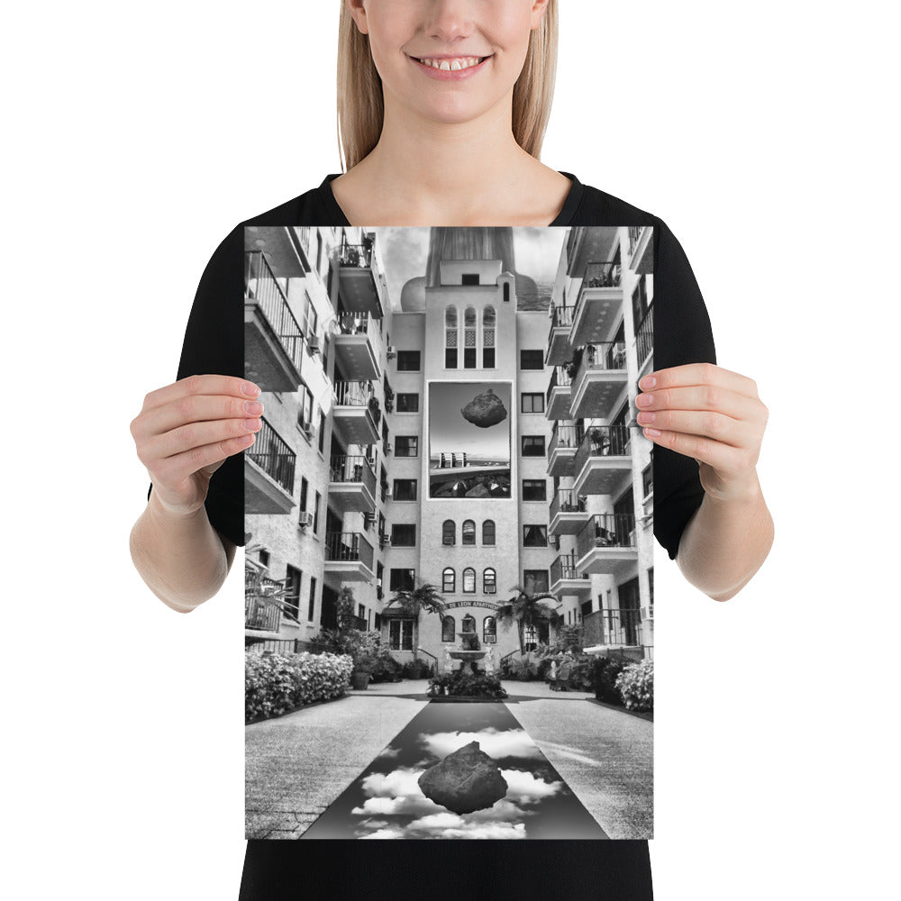 'Gallery' poster of an original photomontage by Jon Butler