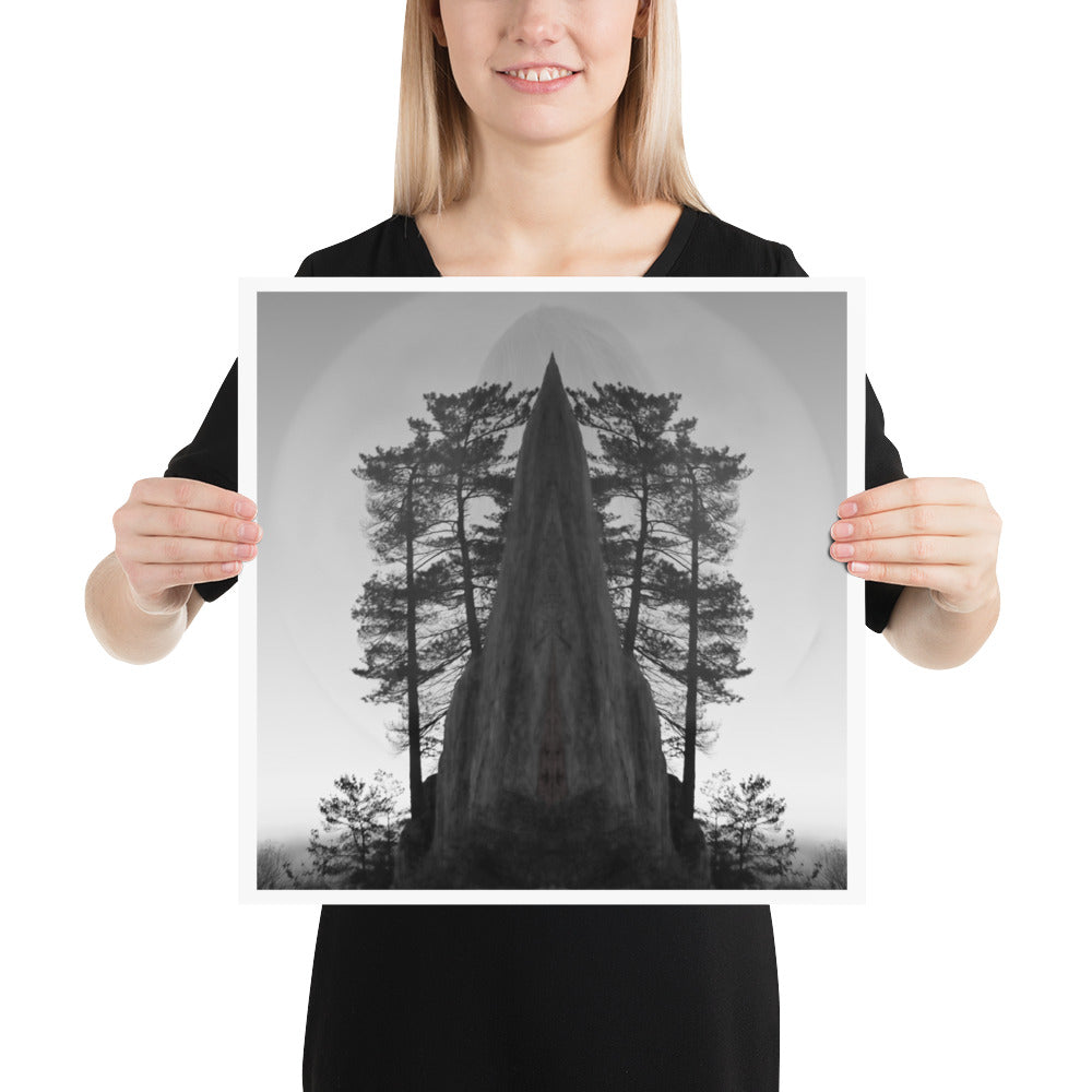 'Monolith' poster of an original photomontage by Jon Butler