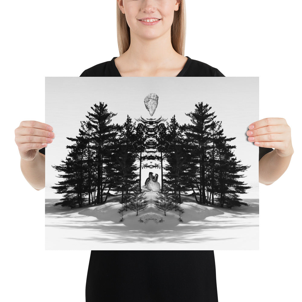 'Winter Sounds' poster of an original photomontage by Jon Butler