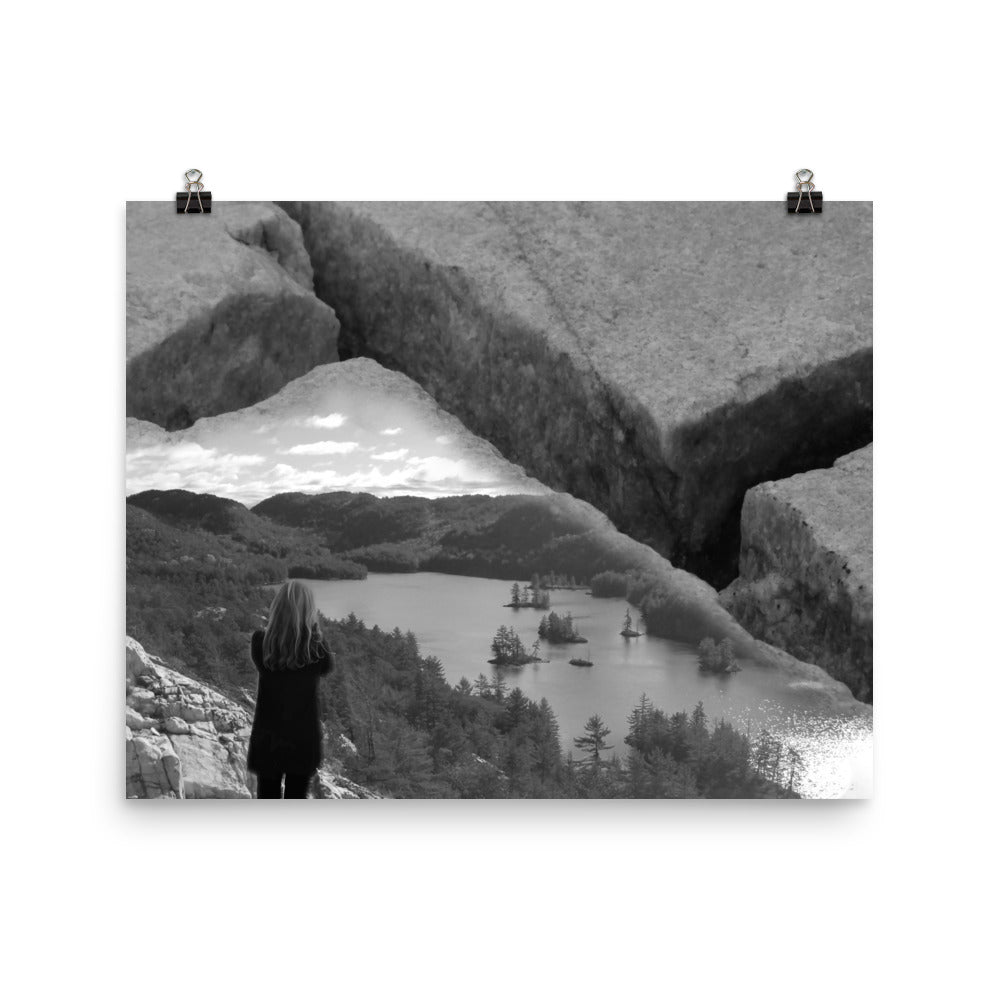 'Kerry at Grace II' poster of an original photomontage by Jon Butler