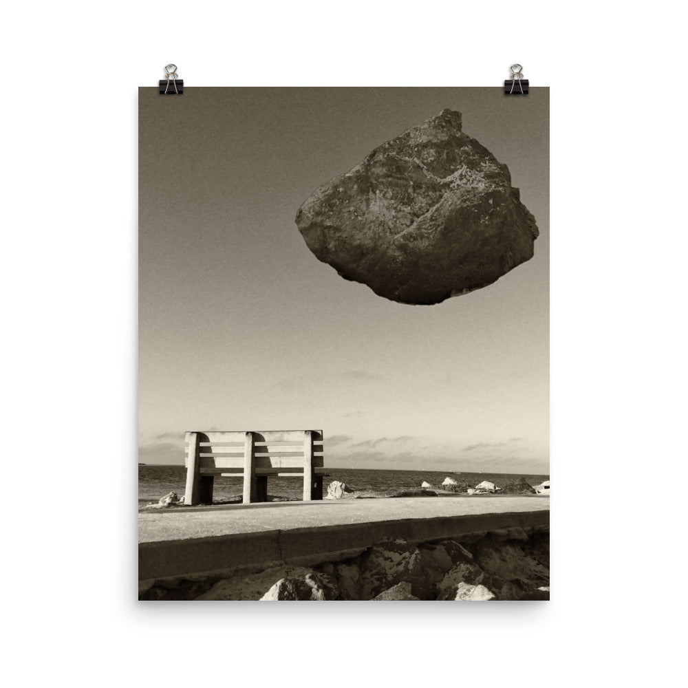 'Remembering Magritte' poster of an original photomontage by Jon Butler