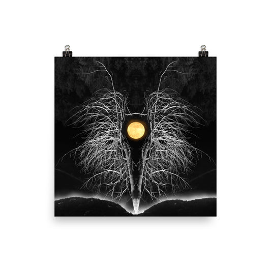 'Moon' poster of an original photomontage by Jon Butler