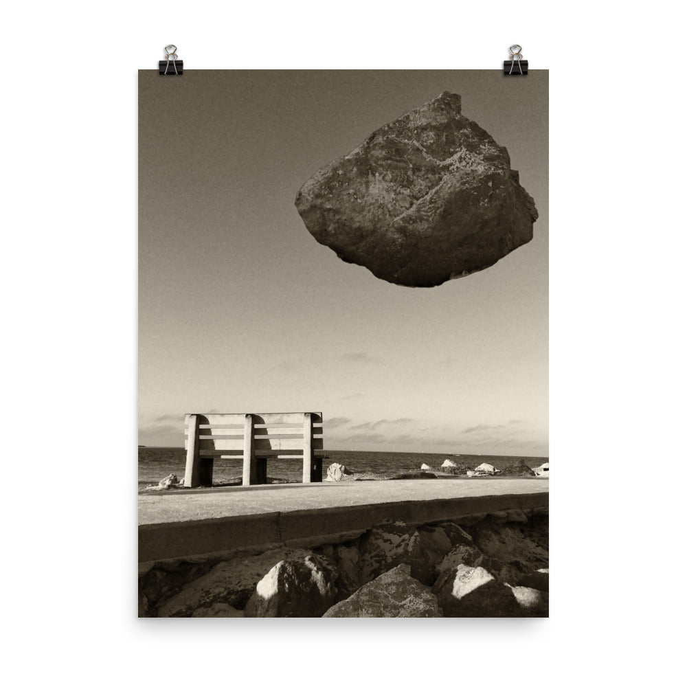 'Remembering Magritte' poster of an original photomontage by Jon Butler