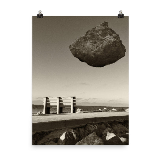 'Remembering Magritte' poster of an original photomontage by Jon Butler