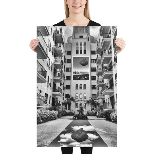 'Gallery' poster of an original photomontage by Jon Butler