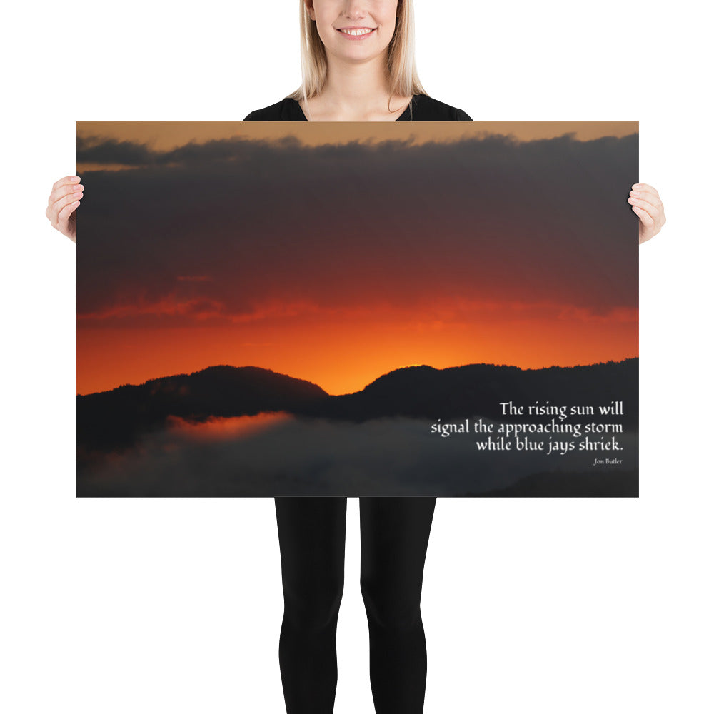 'The rising sun' Haiku Poster by Jon Butler