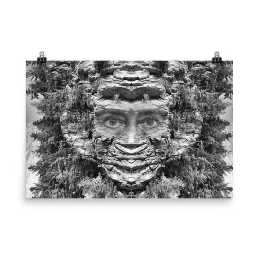 'Watching Over' poster of an original photomontage by Jon Butler