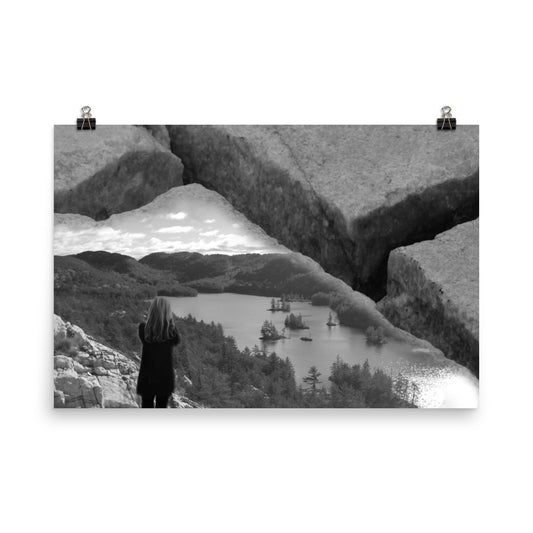 'Kerry at Grace II' poster of an original photomontage by Jon Butler