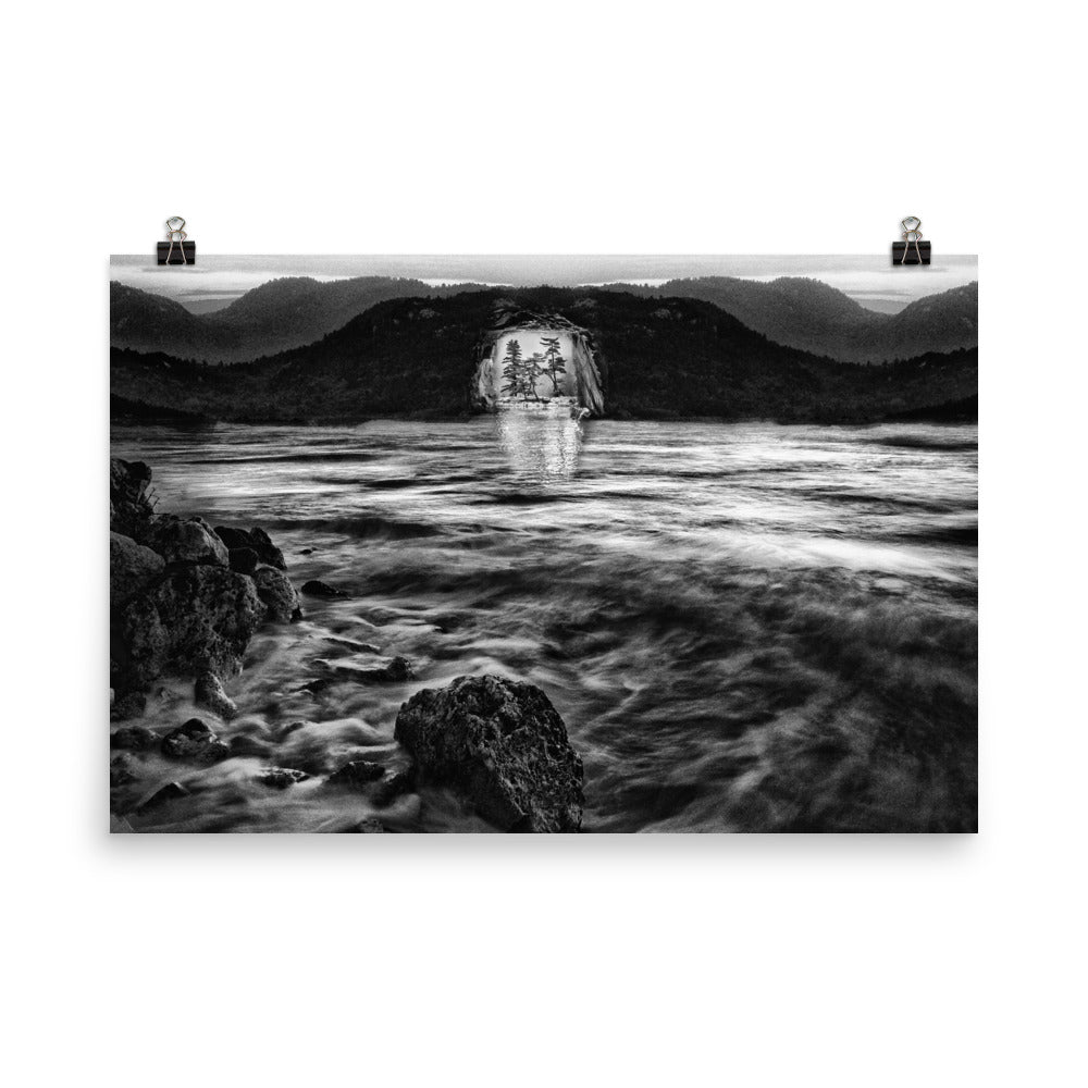 'Passage to Grace' poster of an original photomontage by Jon Butler