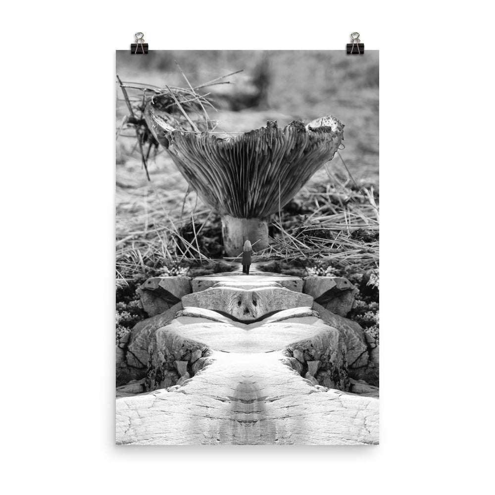 'Mushroom V' poster of an original photomontage by Jon Butler