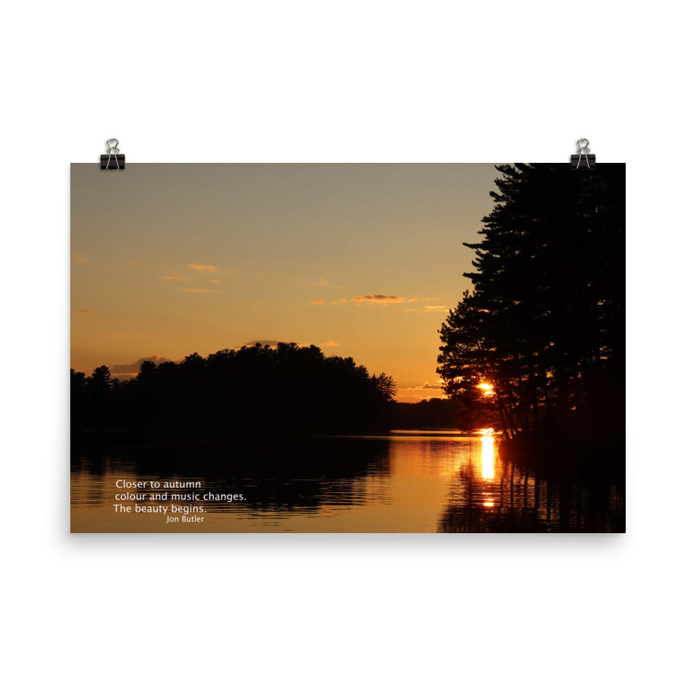 'Closer to Autumn' Haiku Poster by Jon Butler