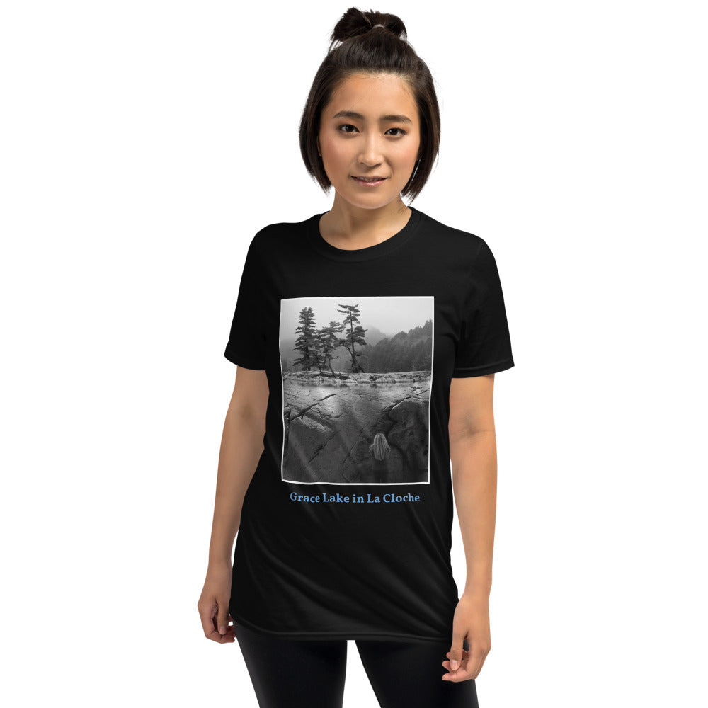 'Reflecting on Grace' Short-Sleeve Unisex Grace Lake T-Shirt by Jon Butler