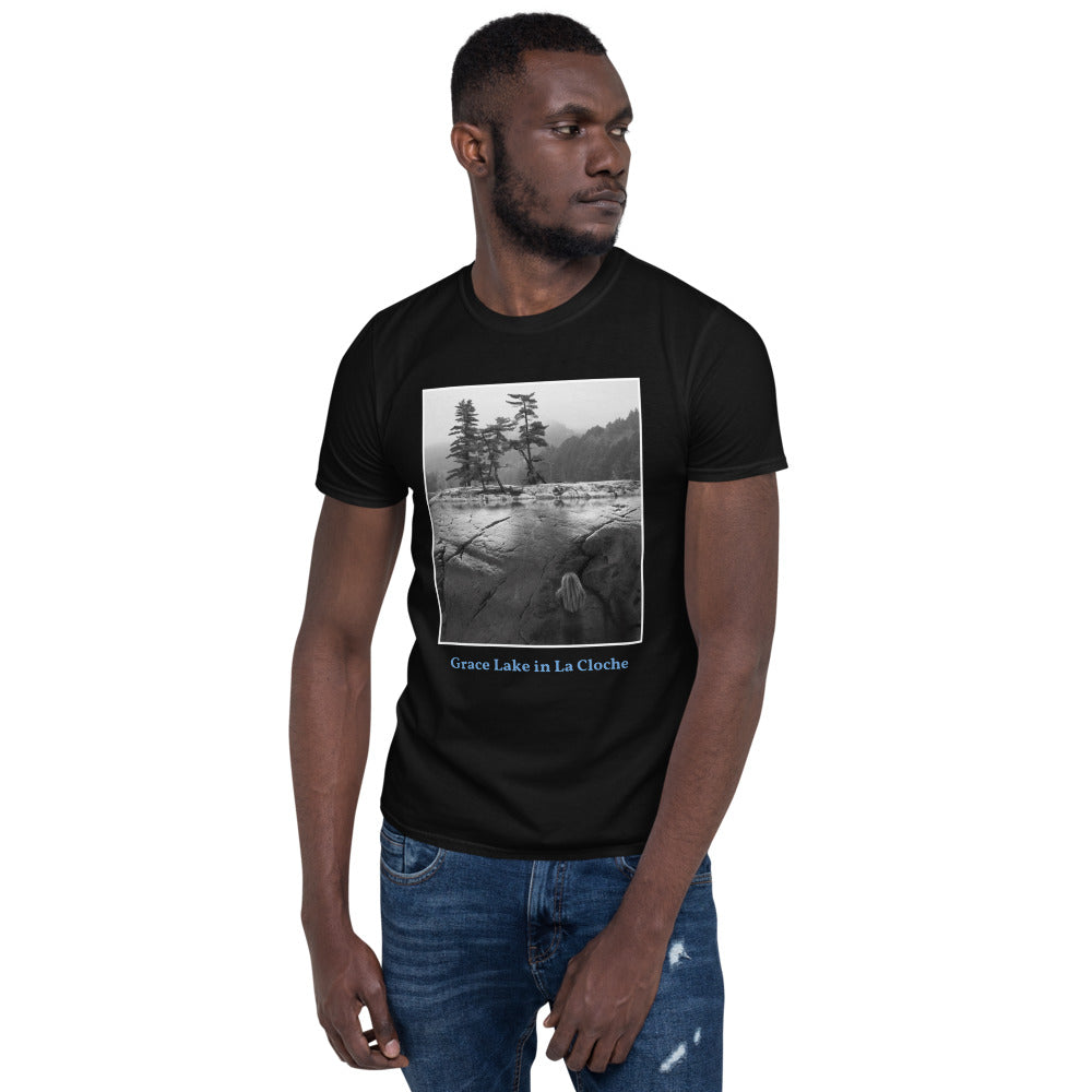 'Reflecting on Grace' Short-Sleeve Unisex Grace Lake T-Shirt by Jon Butler