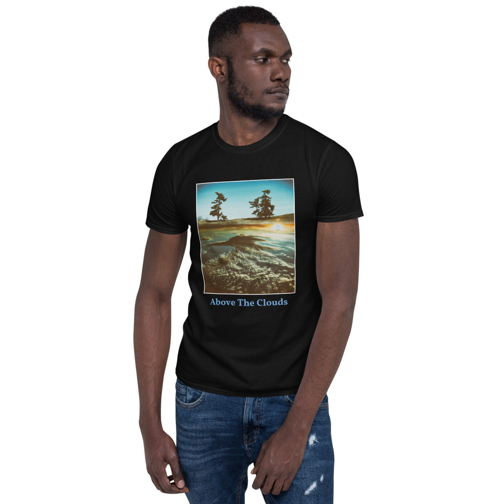 'Above The Clouds' Short-Sleeve Unisex Titled T-Shirt by Jon Butler