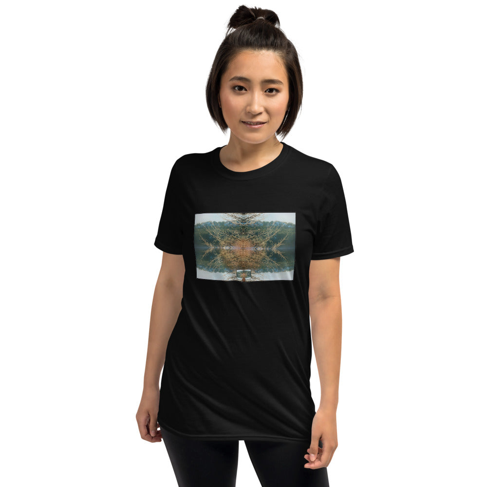 'Winter view from her window' Short-Sleeve Unisex T-Shirt by Jon Butler