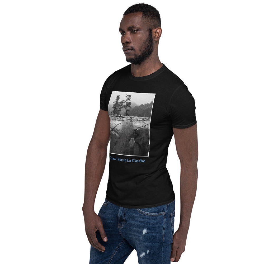 'Reflecting on Grace' Short-Sleeve Unisex Grace Lake T-Shirt by Jon Butler