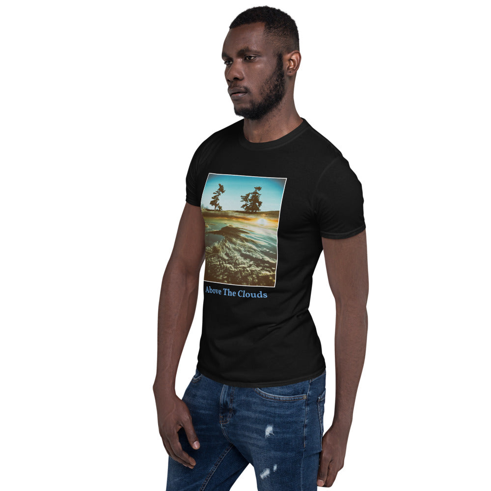 'Above The Clouds' Short-Sleeve Unisex Titled T-Shirt by Jon Butler