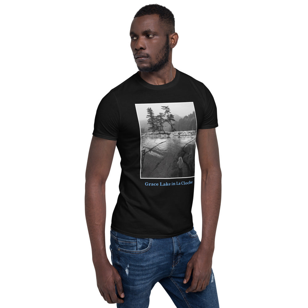 'Reflecting on Grace' Short-Sleeve Unisex Grace Lake T-Shirt by Jon Butler