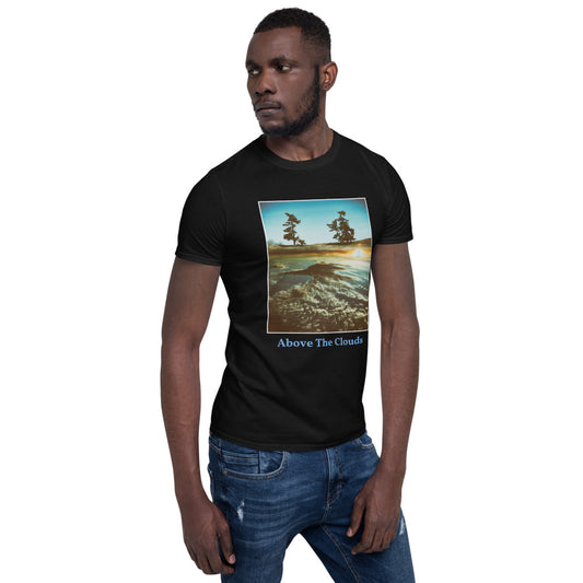 'Above The Clouds' Short-Sleeve Unisex Titled T-Shirt by Jon Butler