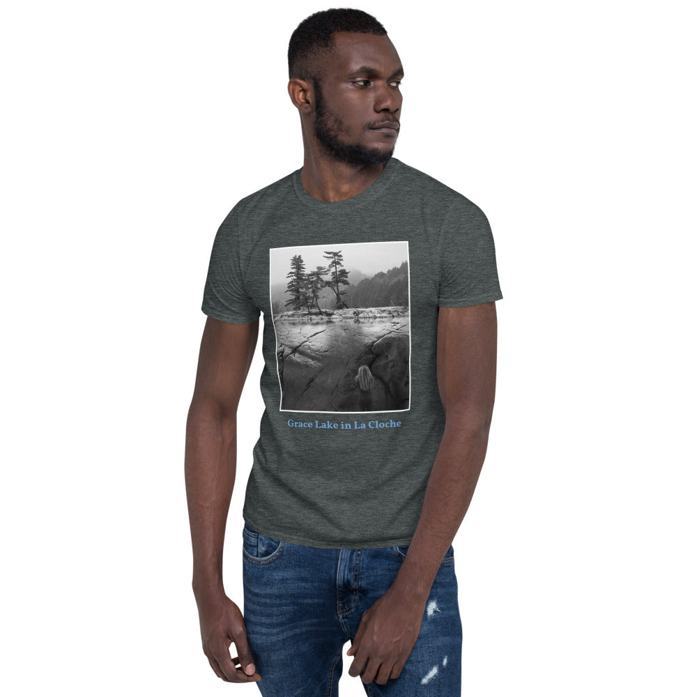 'Reflecting on Grace' Short-Sleeve Unisex Grace Lake T-Shirt by Jon Butler