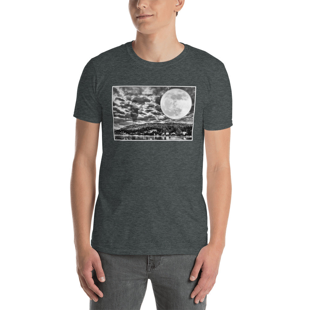 'Full Moon Over Willisville Mountain' Short-Sleeve Unisex T-Shirt by Jon Butler