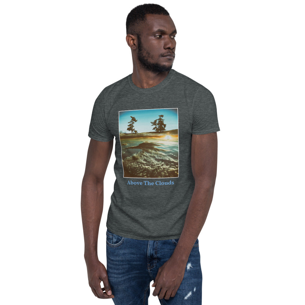 'Above The Clouds' Short-Sleeve Unisex Titled T-Shirt by Jon Butler