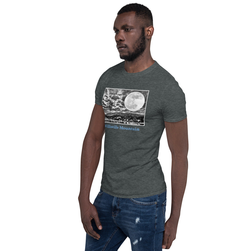 'Full Moon Over Willisville Mountain' Short-Sleeve Unisex Willisville T-Shirt by Jon Butler