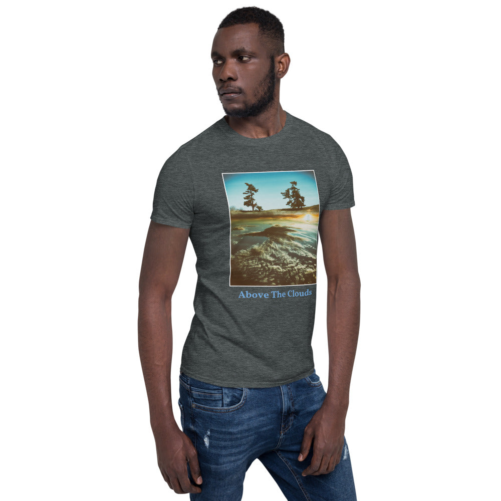 'Above The Clouds' Short-Sleeve Unisex Titled T-Shirt by Jon Butler