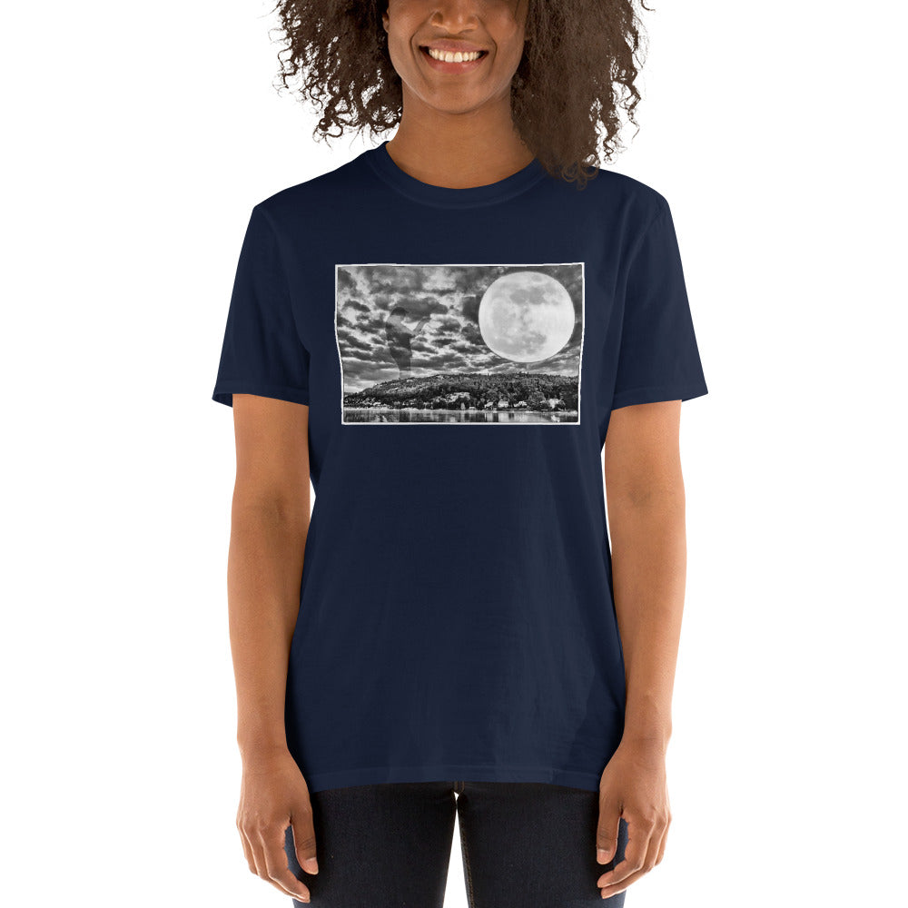 'Full Moon Over Willisville Mountain' Short-Sleeve Unisex T-Shirt by Jon Butler