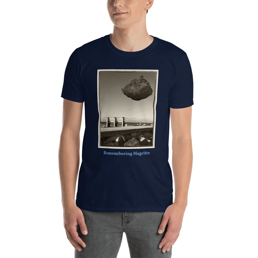 'Remembering Magritte' Short-Sleeve Unisex Titled T-Shirt by Jon Butler