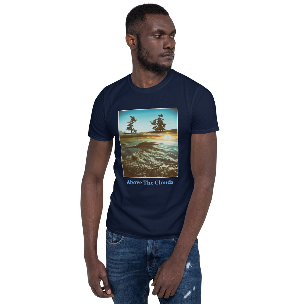 'Above The Clouds' Short-Sleeve Unisex Titled T-Shirt by Jon Butler