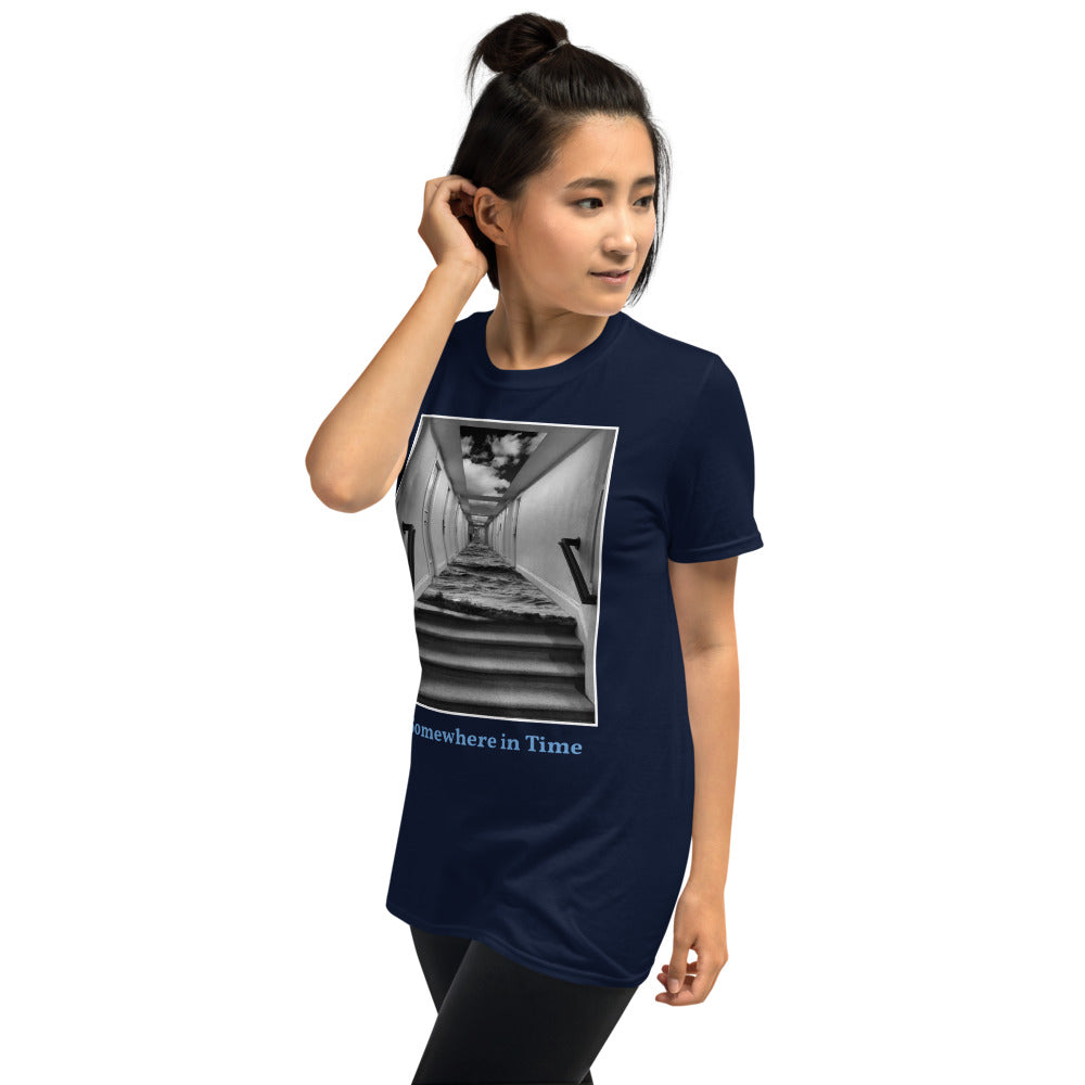 'Somewhere in Time' Short-Sleeve Unisex Titled T-Shirt by Jon Butler