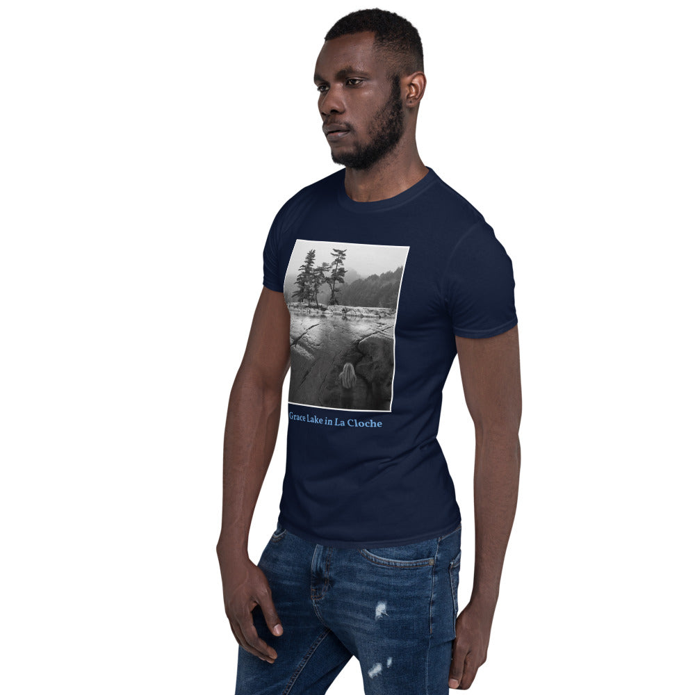 'Reflecting on Grace' Short-Sleeve Unisex Grace Lake T-Shirt by Jon Butler