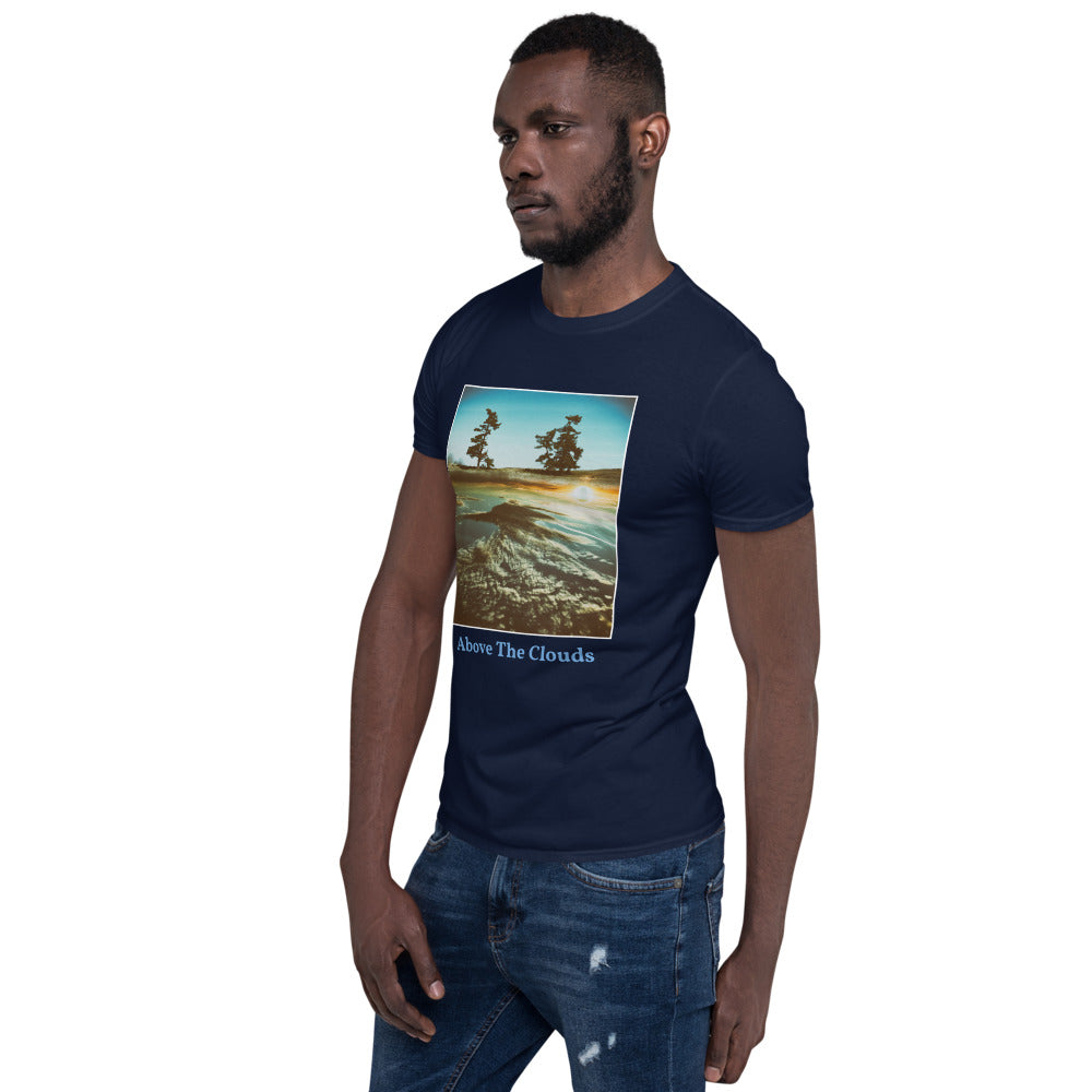 'Above The Clouds' Short-Sleeve Unisex Titled T-Shirt by Jon Butler