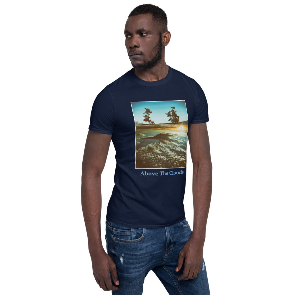 'Above The Clouds' Short-Sleeve Unisex Titled T-Shirt by Jon Butler