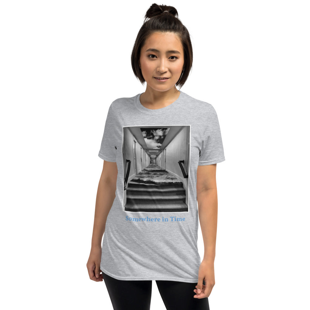 'Somewhere in Time' Short-Sleeve Unisex Titled T-Shirt by Jon Butler