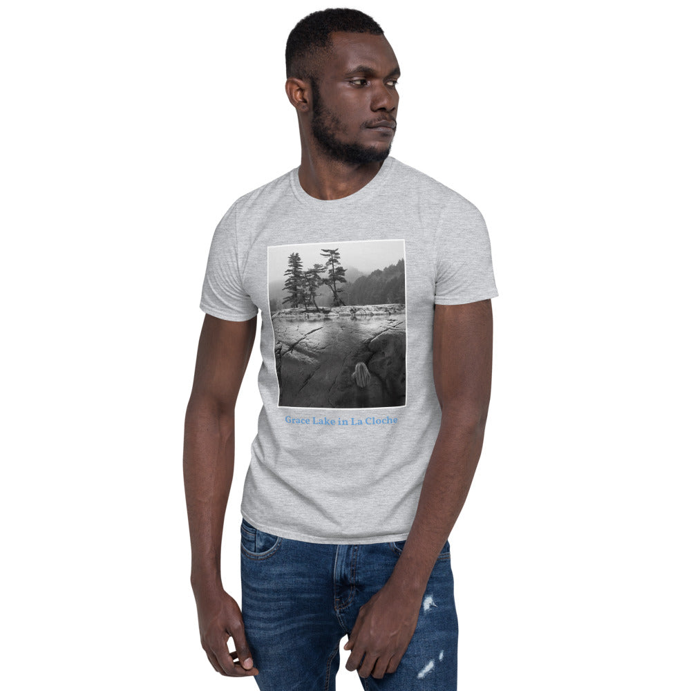 'Reflecting on Grace' Short-Sleeve Unisex Grace Lake T-Shirt by Jon Butler
