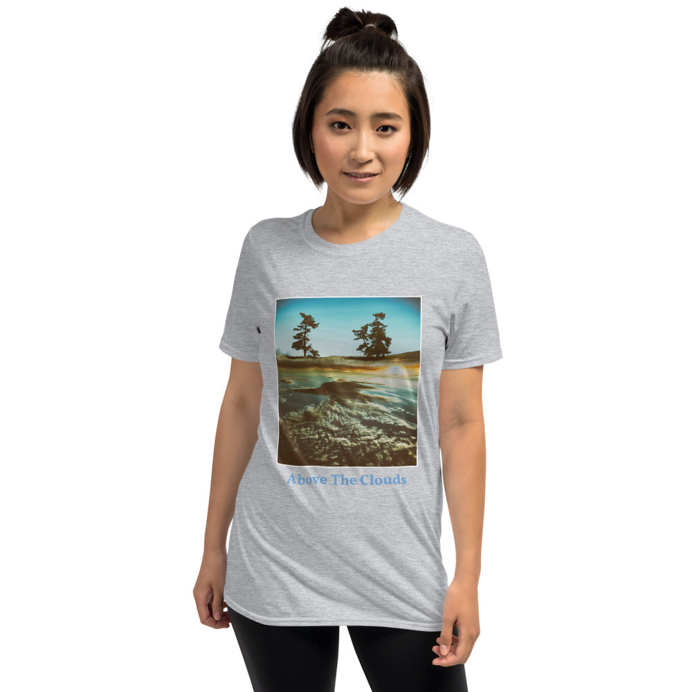 'Above The Clouds' Short-Sleeve Unisex Titled T-Shirt by Jon Butler