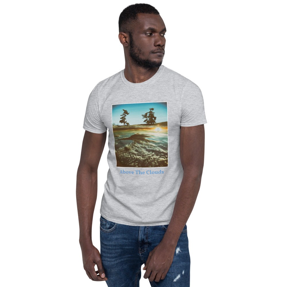 'Above The Clouds' Short-Sleeve Unisex Titled T-Shirt by Jon Butler