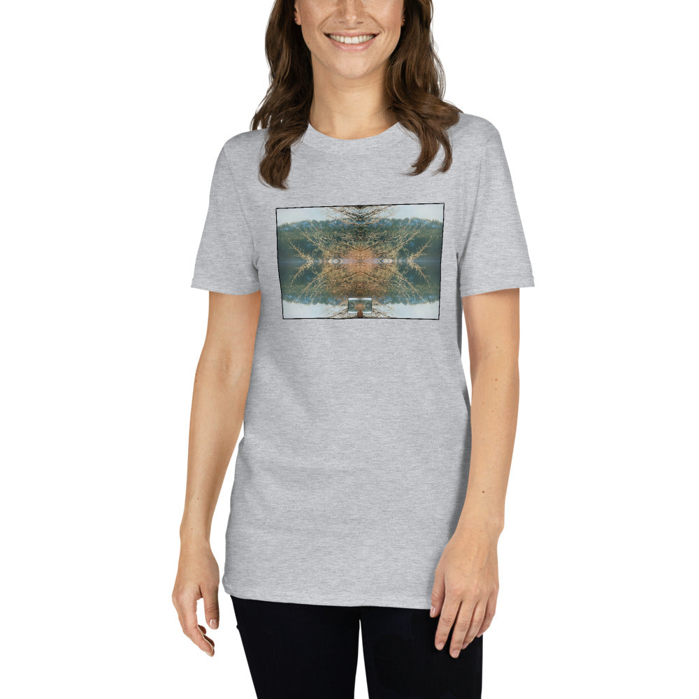 'Winter view from her window' Short-Sleeve Unisex T-Shirt by Jon Butler