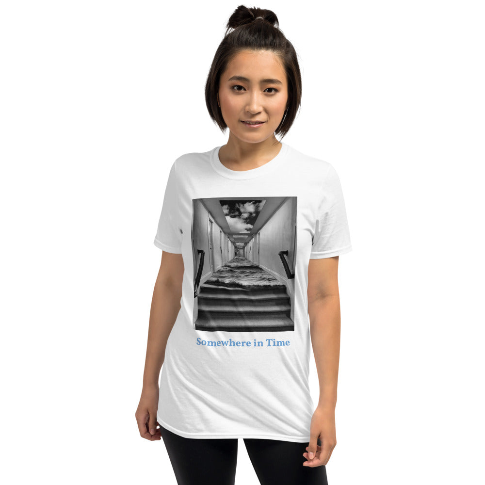 'Somewhere in Time' Short-Sleeve Unisex Titled T-Shirt by Jon Butler